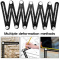 12 Fold Aluminium Alloy Ruler Multi Angle Measuring Rulers Ceramic Tile Opening Positioning Template Tools Architecture Working Craftsman Builders Multipurpose Utility Tool. 