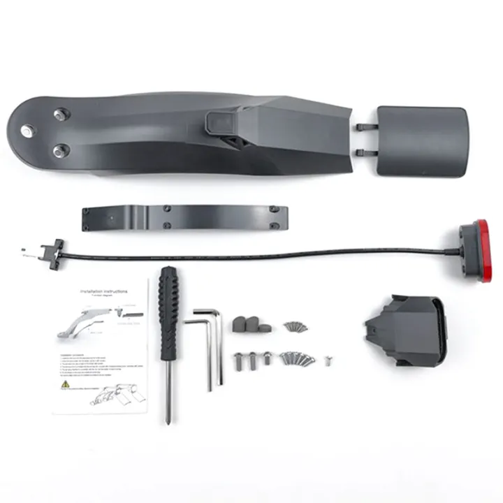 Mudguard%20Tail%20Light%20Kit%20Replacement%20Parts%20Accessories%20with%20License%20Plate%20Flap%20for%20Xiaomi%20Electric%20Scooters,%20PRO%202%20Black%20-%20Image%203