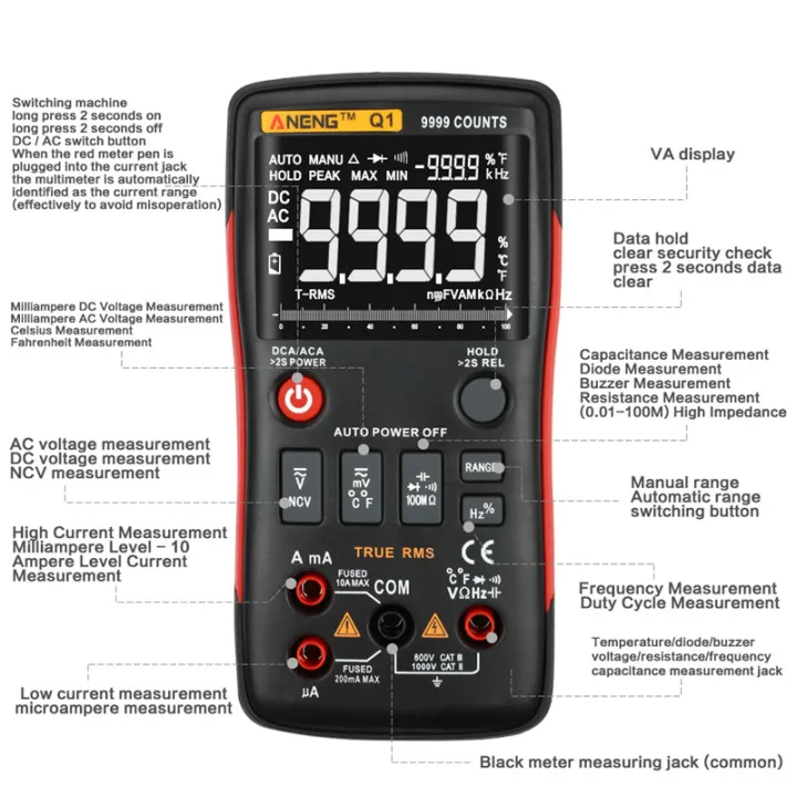 ANENG%20Q1%20RMS%20Digital%20Multimeter%20AC%20DC%20Current%20Resistance%20Capacitance%20Temp%20Tester%20NEW%20-%20Image%204