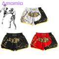 Kickboxing Shorts Premium Unisex Muay Thai Shorts Lightweight Ice Silk Embroidered Design Elastic Waist Ideal for Boxing Kickboxing Mma Training. 
