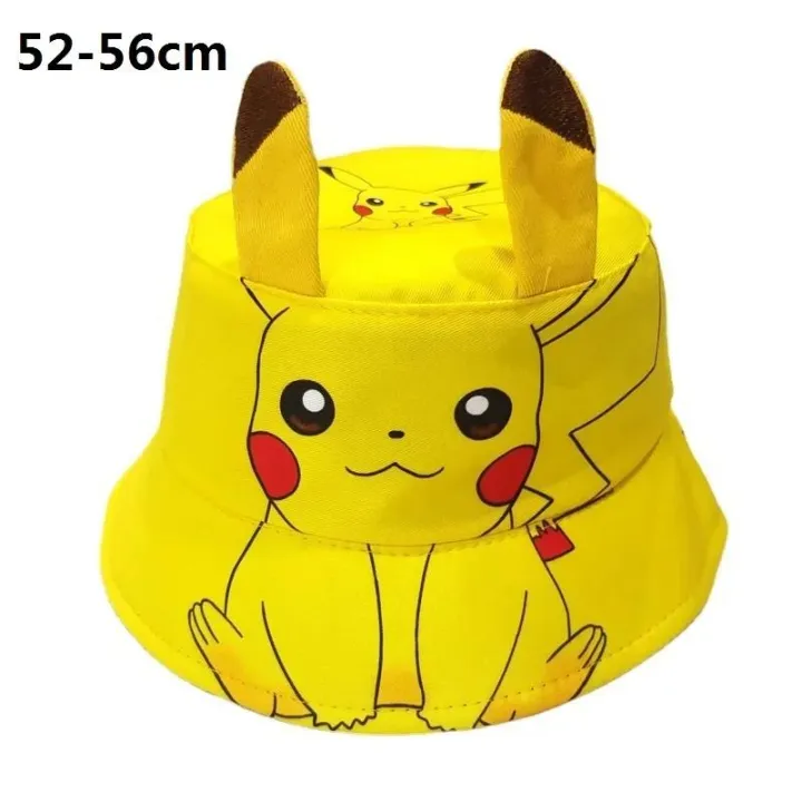 MengshanHigh%20Quality%20Pokemon%20cartoon%20character%20Pikachu%20sports%20children's%20fisherman%20hat%20cute%20print%20pot%20small%20elves%20ears%20shading%20hat%20party%20gift%20toys%20-%20Image%206