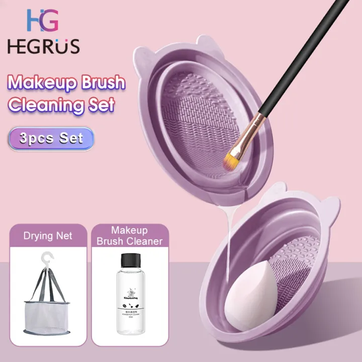 HEGRUS%20Foldable%20Makeup%20Brush%20Makeup%20Brush%20Cleaning%20Set%20Cleaner%20Beauty%20Tools%20Cleaning%20Brush%20Three-Piece%20Set%20Of%20Makeup%20Tools%20Cleaner%20Makeup%20Brush%20Cleaner%20Drying%20Net%20-%20Image%202