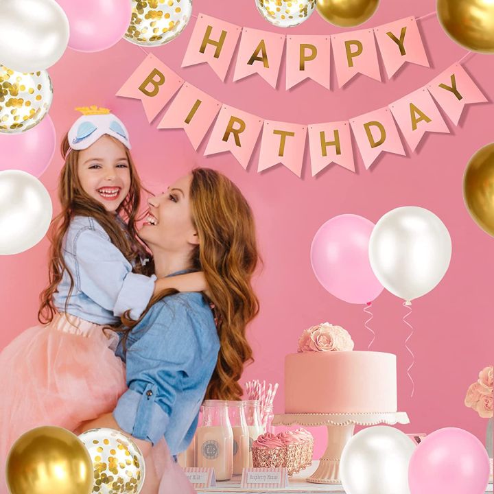 HAPPY%20BIRTHDAY%20Pink%20Decoration%20Kit%20-%20Happy%20Birthday%20Banner,%20Pink%20And%20White%20Latex%20Balloons,%20Gold%20Latex%20And%20Confetti%20Balloons%20For%20Birthday%20Celebrations%20-%20Image%204