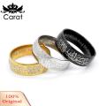 Carat Letter Ring Wear-resistant Titanium Steel Prayer Band Ring. 