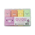 4/5/6Pcs/set Mini Bear Macaron Ins Highlighter Diagonal Mark Clipbook Diary Student Marker. 