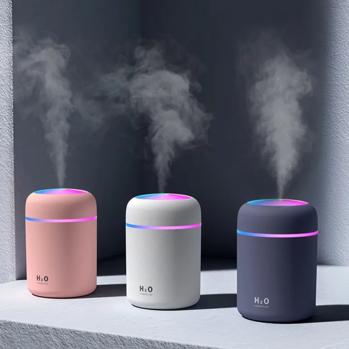 【BestGO】Portable 300ml Electric Air Humidifier Aroma Oil Diffuser USB Cool Mist Sprayer with Colorful Night Light for Home Car