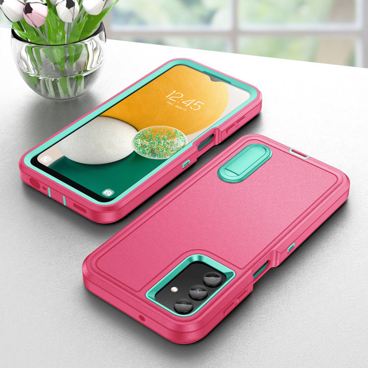 3%20In%201%20Full%20Cover%20Shockproof%20Phone%20Case%20With%20Stand%20For%20Samsung%20Galaxy%20A13%204G%20/%20A13%205G%20/%20Galaxy%20A04S%20Thick%20Hard%20Phone%20Casing%20Contrasting%20Colors%20Fashion%20Phone%20Cover%20Shell%20-%20Image%203