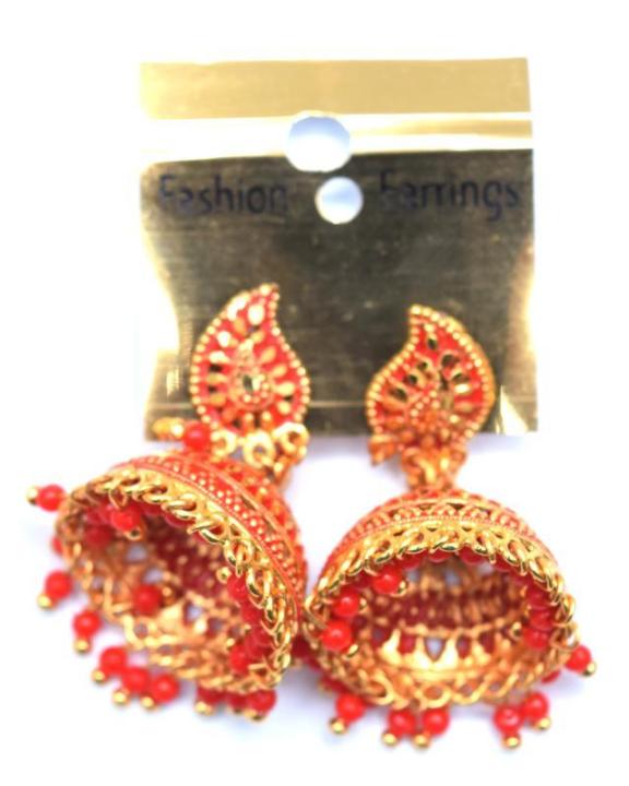Women's Jhumka Earrings - Gold And Black