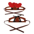 Halloween Funny Pet Cosplay Costume Devil Horns Headband Pet Cat Dog Festival DENGYOUZHOU. 