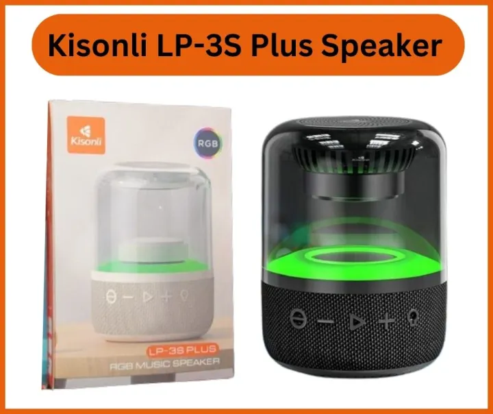 Bluetooth Speaker Kisonli LP-3S Plus Wireless Speaker Mini DJ RGB ...
