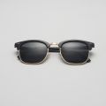 (New)Vintage Polarised unglae Man Brand Deigner quare Frame un Glae Male Fahion emi Rimle Metal Oculo De ol. 