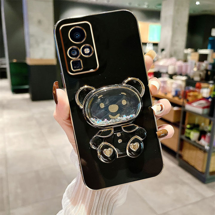 AnDyH%20Phone%20Case%20for%20Infinix%20Zero%20X%20Neo%20Zero%20X%20Pro%20X6810%20X6811%20X6811B%20Cute%20Quicksand%20Liquid%20Bear%20Bracket%20Anti%20Drop%20Camera%20Protection%20-%20Image%209
