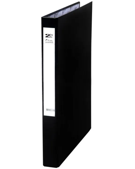 Panther 2 Ring Slim Laminated Files 16mm - Black