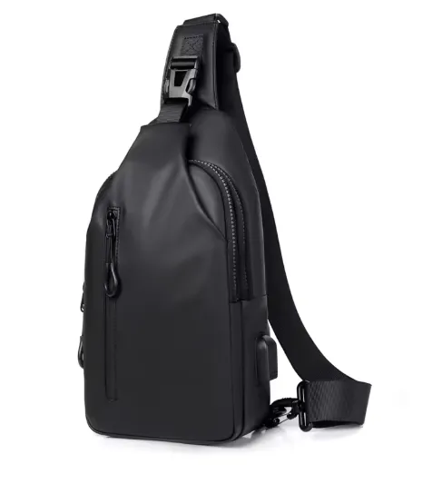 Men's%20Nylon%20Waterproof%20Chest%20Sling%20Crossbody%20Bag%20Casual%20Fashionable%20Satchel%20USB%20Shoulder%20Strap%20-%20Image%202