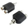 2Pcs 1/8 male Stereo 3.5mm Jack To 2 RCA Male or Male 3.5mm Jack To 2 RCA Female Y Splitter Adapter Converter. 