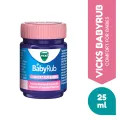 VICKS BABYRUB | Specifically for Babies-Moisturize, Soothe and Relax Your Baby | Soothing Vapor Ointment for Babies - 10ml / 25ml. 