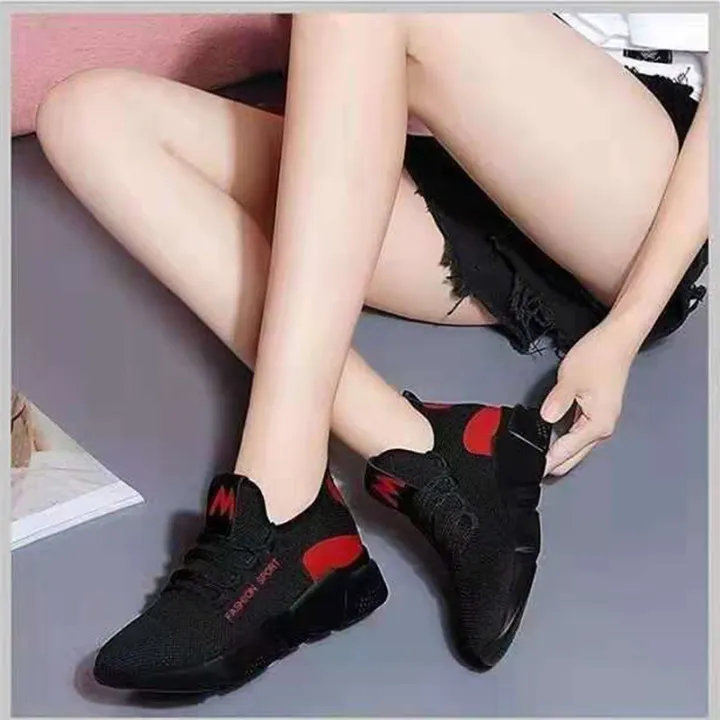 Korean%20rubber%20shoes%20cloth%20shoes%20thickened%20soles%20ladies%20laces%20comfortable%20lightweight%20sneakers%20-%20Image%204