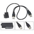 USB to SATA Laptop CD/DVD Optical Drive 13 Pin Adapter Cable. 