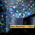Star Stickers High Quality 3D Light Emitting Stars - 50 Pieces Radium Luminous Stars. 
