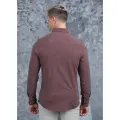 Casual Wear Detailed Linen Long Sleeve Shirt. 