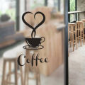 Coffee Wall Sticker Shop Restaurant Wall Decor Art DIY Decorative Sticker. 
