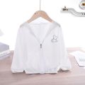 Children's Sun Protection Clothing Thin Breathable Ice Silk Cool Boys and Girls Casual Summer Hooded Jacket Outdoor Baby-Proof. 