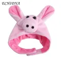 Comfortable Pet Hat Adorable Plush Pig Shape Pet Hat Winter Warm Headwear for Dogs Cats Adjustable Comfortable Cute Costume for Pet Supplies. 