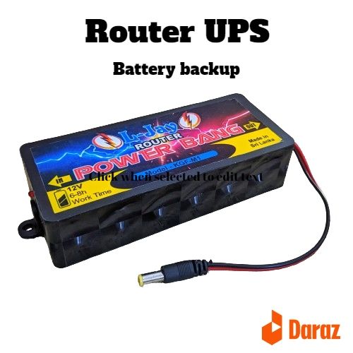 WiFi, Router, Modem Mini UPS සඳහා 12V-2A අඛණ්ඩ බල සැපයුම පැය 4 බැටරි බැකප් සර්ජ් ප්‍රොටෙක්ටරය Power bank