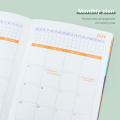 Academic Year 2024 2025 Planner User friendly Soft Leather Mid year Monthly Calendar Paper Quality Office Supplies Diary Notebook for Office Use. 