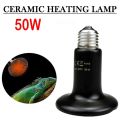 Pet Heating Light Bulb Infrared Black Ceramic Emitter Heat Lamp Bulb For Reptile Animals Heater.
