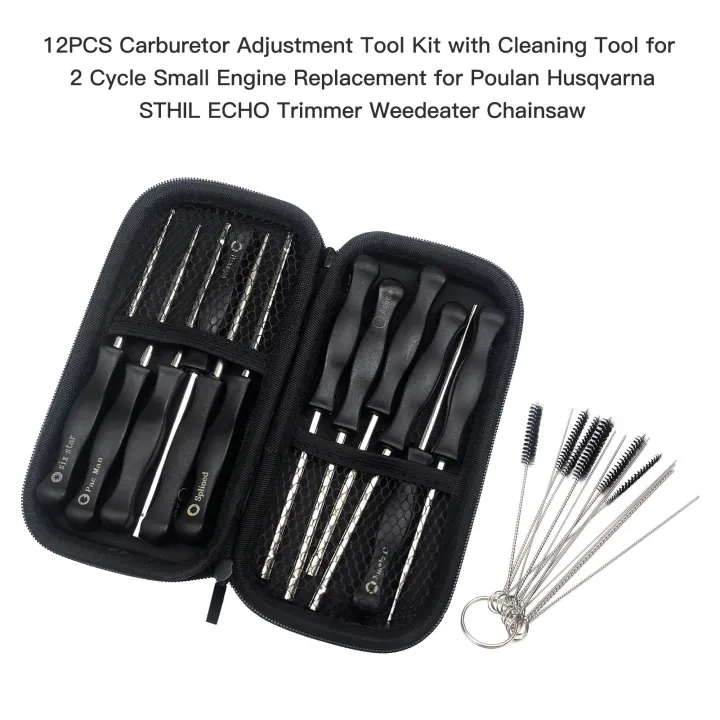 12PCS Carburetor Adjustment Tool with Cleaning Tool for 2 Cycle Small ...