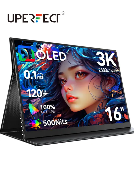 UPERFECT 16 OLED Portable Monitor 3K 120Hz Switch Display Gaming Screen ...