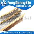 pieces 1/6W 1/8W (0.125W) 5% Carbon Film Resistors 1R1M 2.2R 10R 22R 47R 51R 100R 150R 470R 1K 4.7K 10K 47K 1 2.2 10 22 47 51 100. 