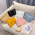 solid color Shoulder Bag large capacity pu leather Tote Bag chain strap chain bag Underarm Bag for versatile commuter leisure shopping women. 
