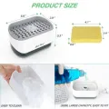 Soap Pump 2 in 1 Dispenser with Sponge Holder Kitchen Manual Press Liquid Detergent Dispenser Container Household Cleaning Tool with Free Sponge. 