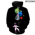 2021 New Fashion Astronaut 3D Printed Hoodies Casual Cool Sweatshirts Men Women Children Fashion Pullover Boy Girl Kids Coat. 