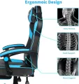Gaming Chair with Footrest, Gamer Chair with Lumbar Support and Headrest Height Adjustable Office Chair with 360°. 