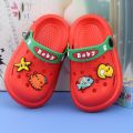 Baby Sandals Boys and Girls1To4Children's Closed-Toe Slippers Non-Slip Soft Bottom Wet Proof Cute Cartoon Hole Shoes. 