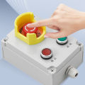 22mm Emergency Stop Button Cover Switch Protective Cap Push Buttons Waterproof And Dustproof Protective Base Accessory. 