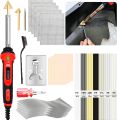 100W Plastic Welder, 2-in-1 Plastic Welding Kit with Soldering Iron Tips & 56Pcs Rods, 3-Speed Temperature Control Soldering Iron Gun, Professional Surface Repair Tool for Car Bumper,Dashboard, Kayak. 