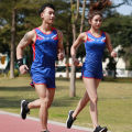 Track Suit Suit Men's and Women's Quick-Drying Sports Suit Competition Training Vest Student Marathon Running Slim Fit Clothes. 