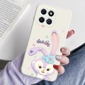 Honor X8b X7b X8a 5G X7a X6a Cute Stellalou Casing Square Edges Liquid Silicon Back TPU Soft Case with Lanyard Cover. 