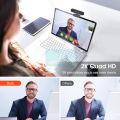 DoomHot Webcam 2K HD Webcam Autofocus Web Camera 150° Widescreen Camera PC Laptop Webcam USB Webcam Plug and playWith Microphone For Video Conferencing Teaching Streaming Gaming. 