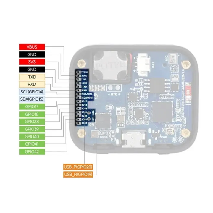 Esp32 S3 1.8Inch Amoled Touchscreen Programmable AI Smartwatch Dev ...
