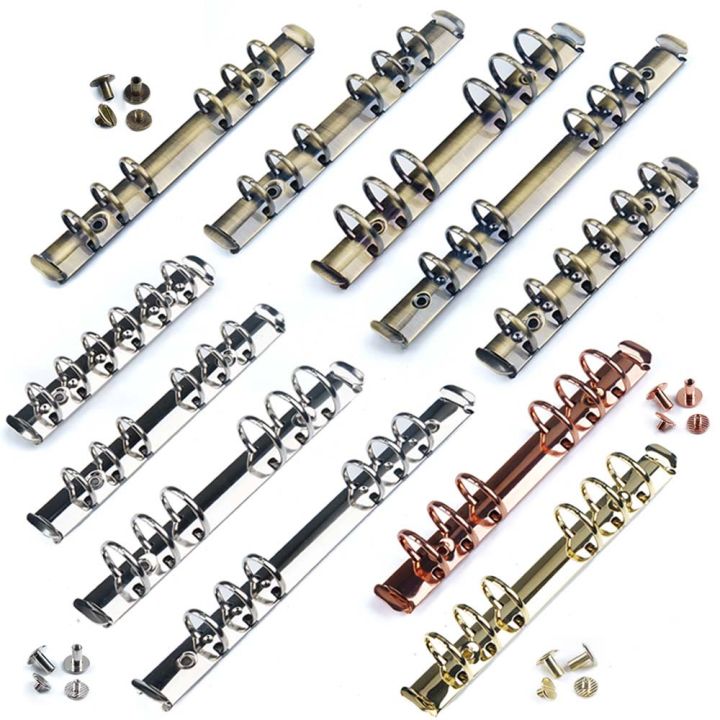 Colorful File Folder Clip Notebook Metal Spiral Rings Binder Clip Binding Hoops File Folder Refillable Loose-leaf Ring