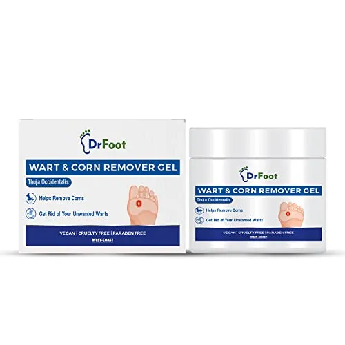 Dr Foot Wart & Corn Remover Gel Helps to remove toughest Wart and Corn with Natural Thuja Occidentalis - 50gm (FROM INDIA)SAB