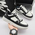 Men's Shoes Summer New Breathable White Shoes Thick Bottom Black Board Shoes Versatile Work Waterproof Non-Slip Pure Black Shoes Men. 