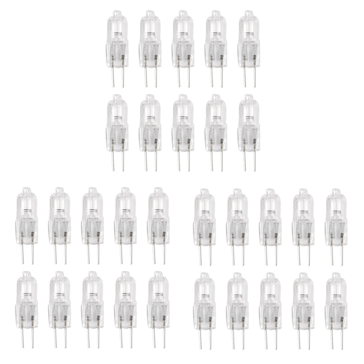 30 Pcs, G4 Halogen Lamp 12V 35W Pin Lamp Warm White