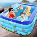 Air Swimming Pool Summer Inflatable Family Kids Bathtub(Size :210X150X60 cm). 