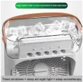 Portable Ice cube Air Conditioner Fan Mini Evaporative Air Cooler with 7 Colors LED Light 1/2/3 H Timer 3 Wind Speeds and 3 Spray Modes. 